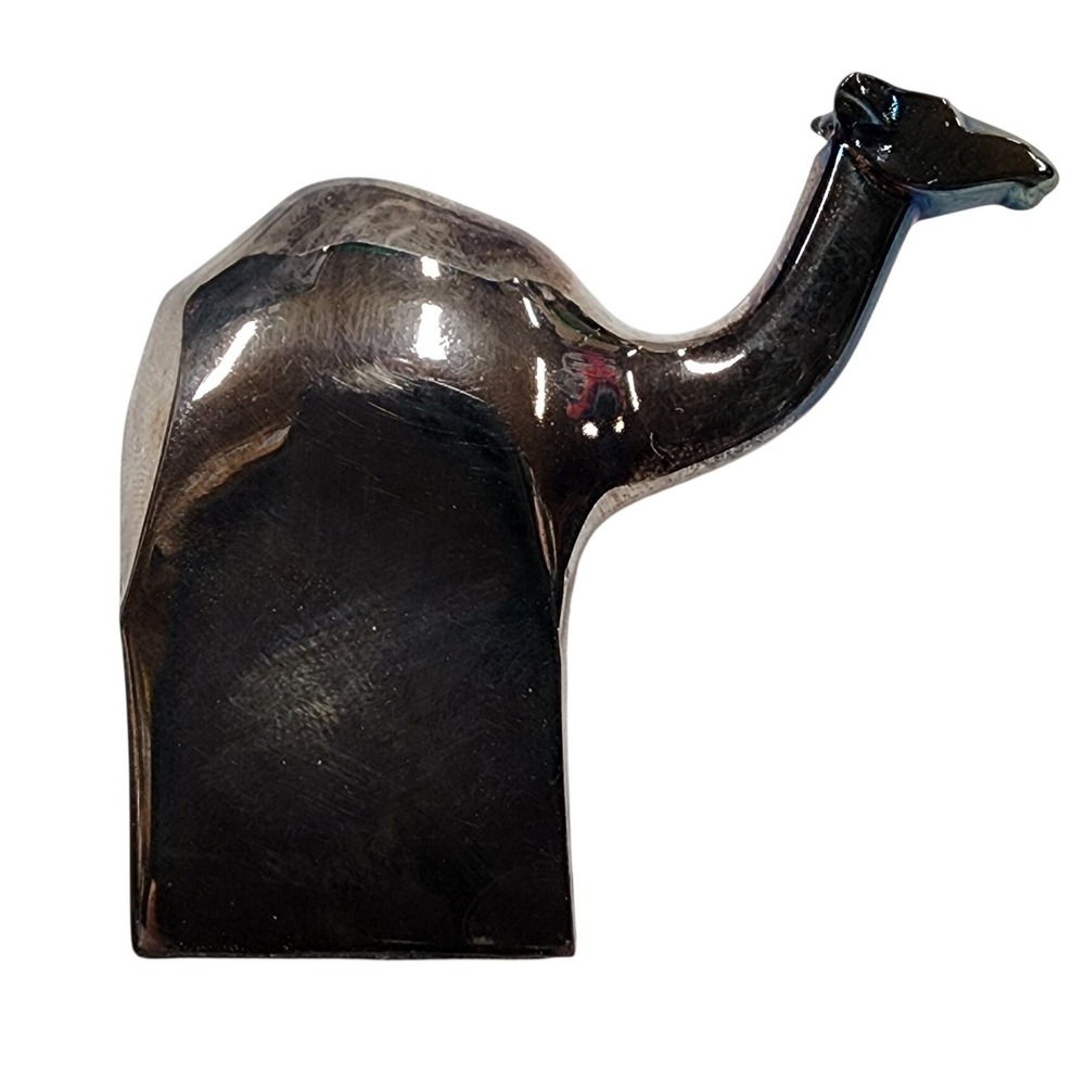 2.5" Vintage Box Dansk Silverplate Camel Figurine Gunnar Cyren Paperweight